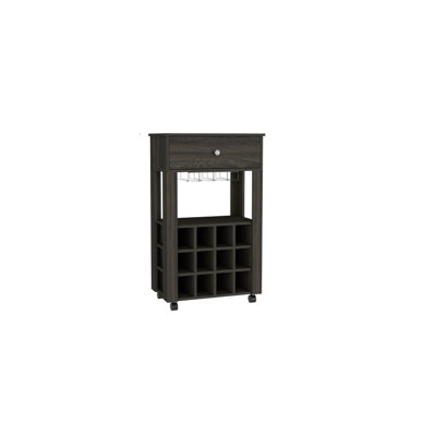 Rolling Bar Cart With Wine Storage