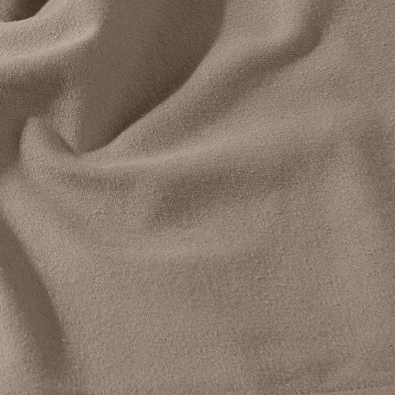 Drap-housse en flanelle de coton, Drap-housse de taille double, Taupe