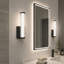 Applique murale moderne 11,8 po à DEL avec abat-jour en acrylique givré, lumière de meuble-lavabo noire à intensité variable de 7 W, applique murale pour la salle de bain, le couloir et la chambre à coucher