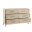 Commode large Ary, 6 tiroirs, poignées en nickel noir, bois brun clair