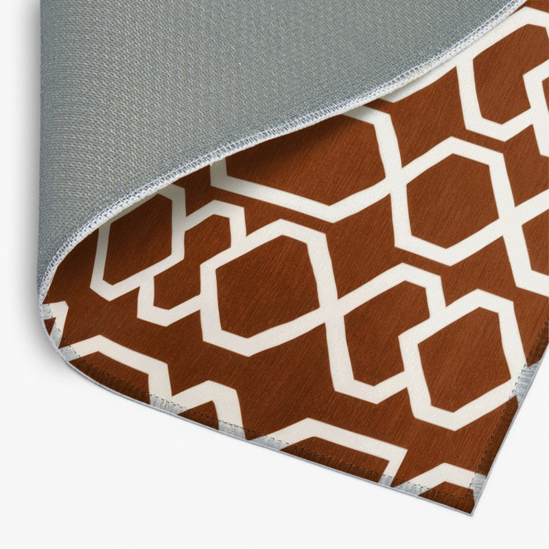 Tapis brun intérieur et extérieur Trellis, Rectangle 4pi x 6 pi