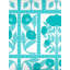 Teal Blossom Field Linen Pillow King Sham