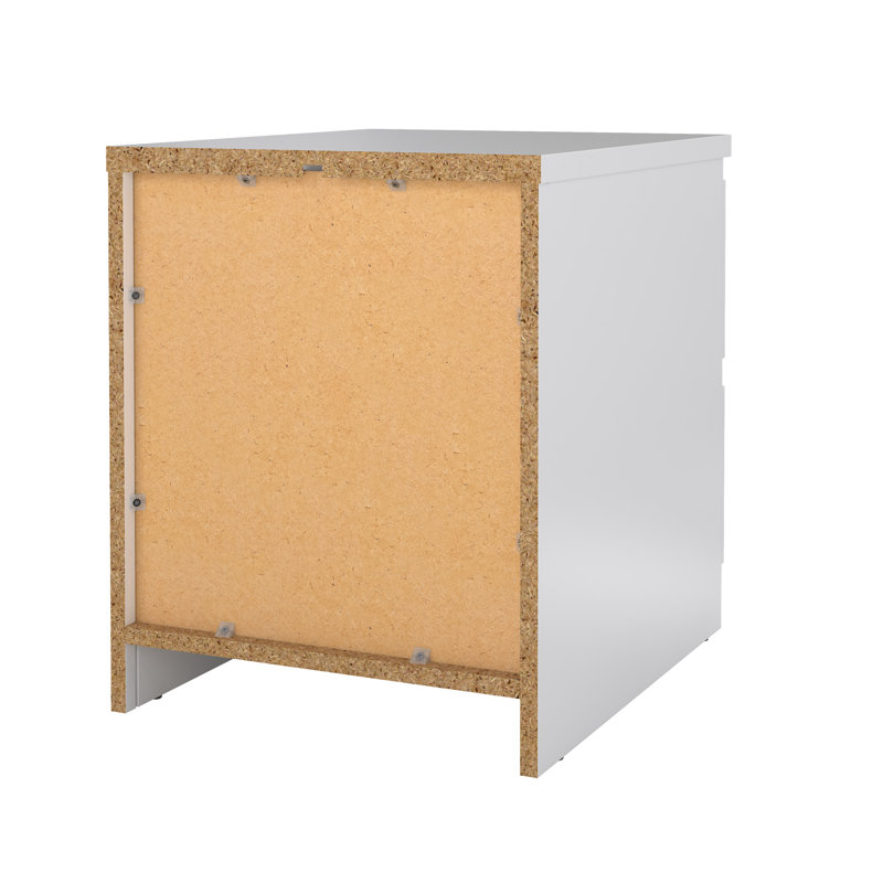 Jada 2 - Drawer Nightstand, White High Gloss