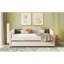 Lit de jour rembourré avec lit gigogne et latte en bois, beige-1029979242