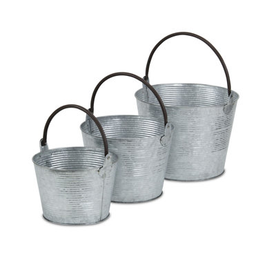 Ensemble de pots en métal 3 pièces