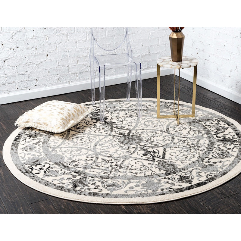 Amika Oriental Indoor Rug, Round 8'