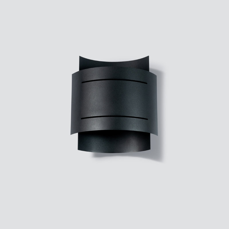 Steel Flush Mounted Sconce, Black