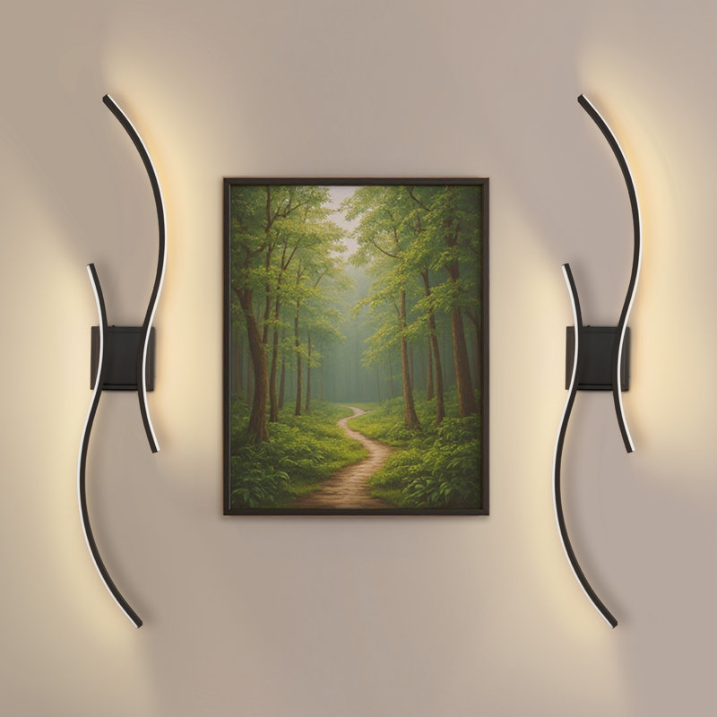 Acton 39.3’‘ Rechareable LED Wall Light Sconce, Linear Bath Bar, Matte Black