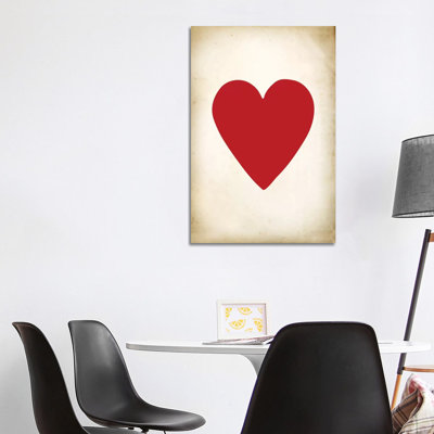 Card III: Heart by PatentPrintStore - Wrapped Canvas Painting