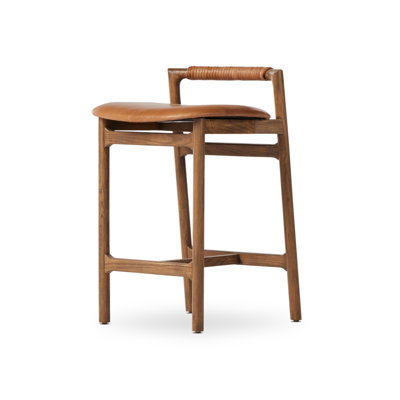 Baden Upholstered Bar Stool with Solid Wood Frame
