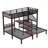Twin Over Twin & Twin Metal Bunk Bed with Storage Shelves and Stairs-195487256