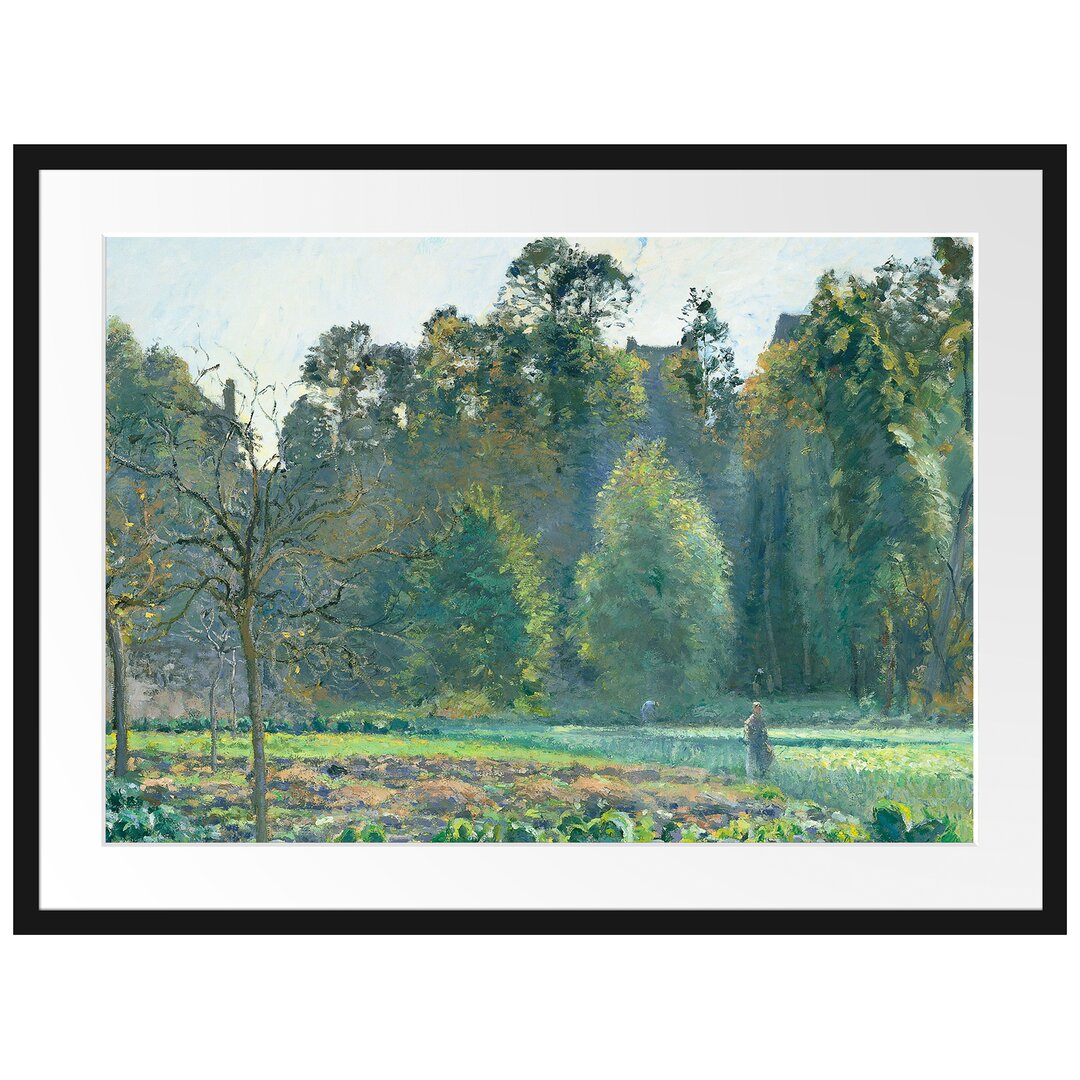 Gerahmter Kunstdruck Le Champ De Chou Pontoise von Camille Pissarro