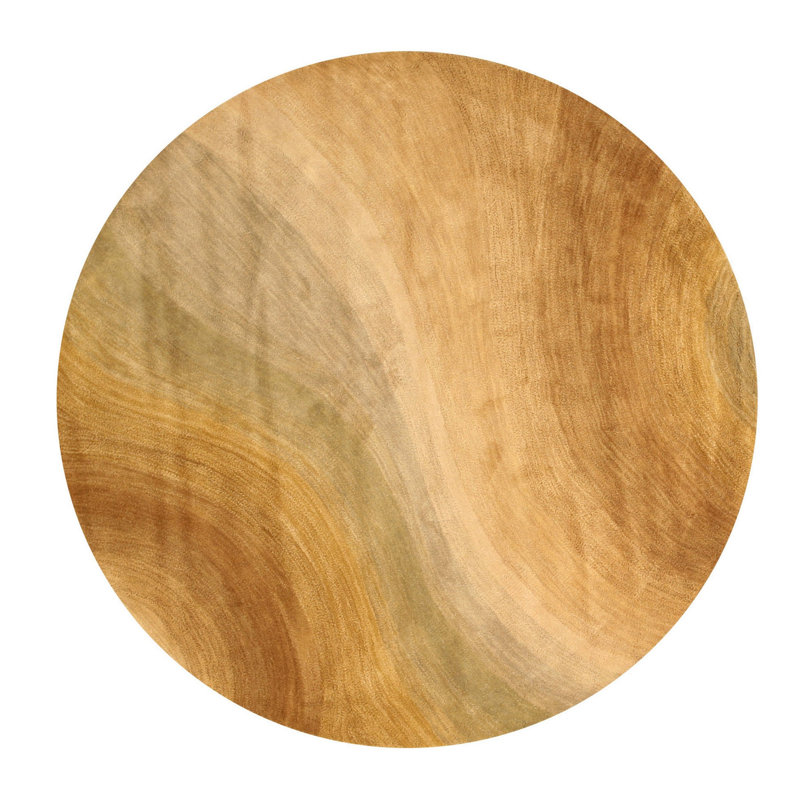 Hand Tufted Wool Area Rug, Round 6'