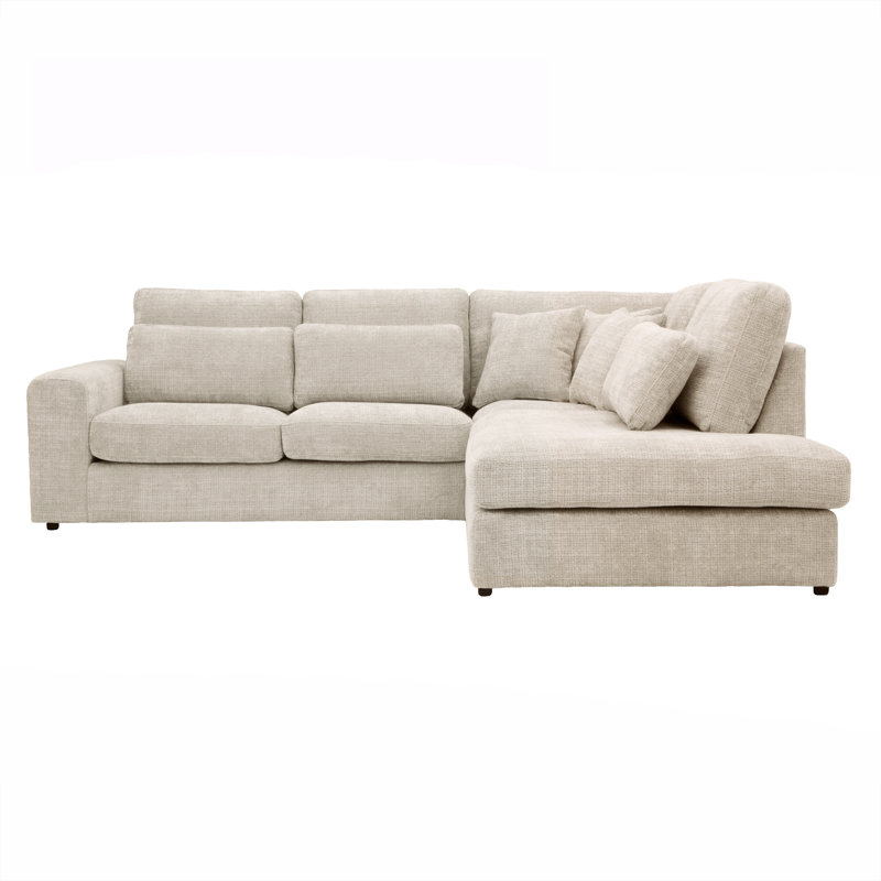 4 Seater Corner Sectional, Cream, Right Hand