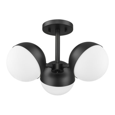 Plafonnier semi-encastré 3 lumières 17,25 po Jarne