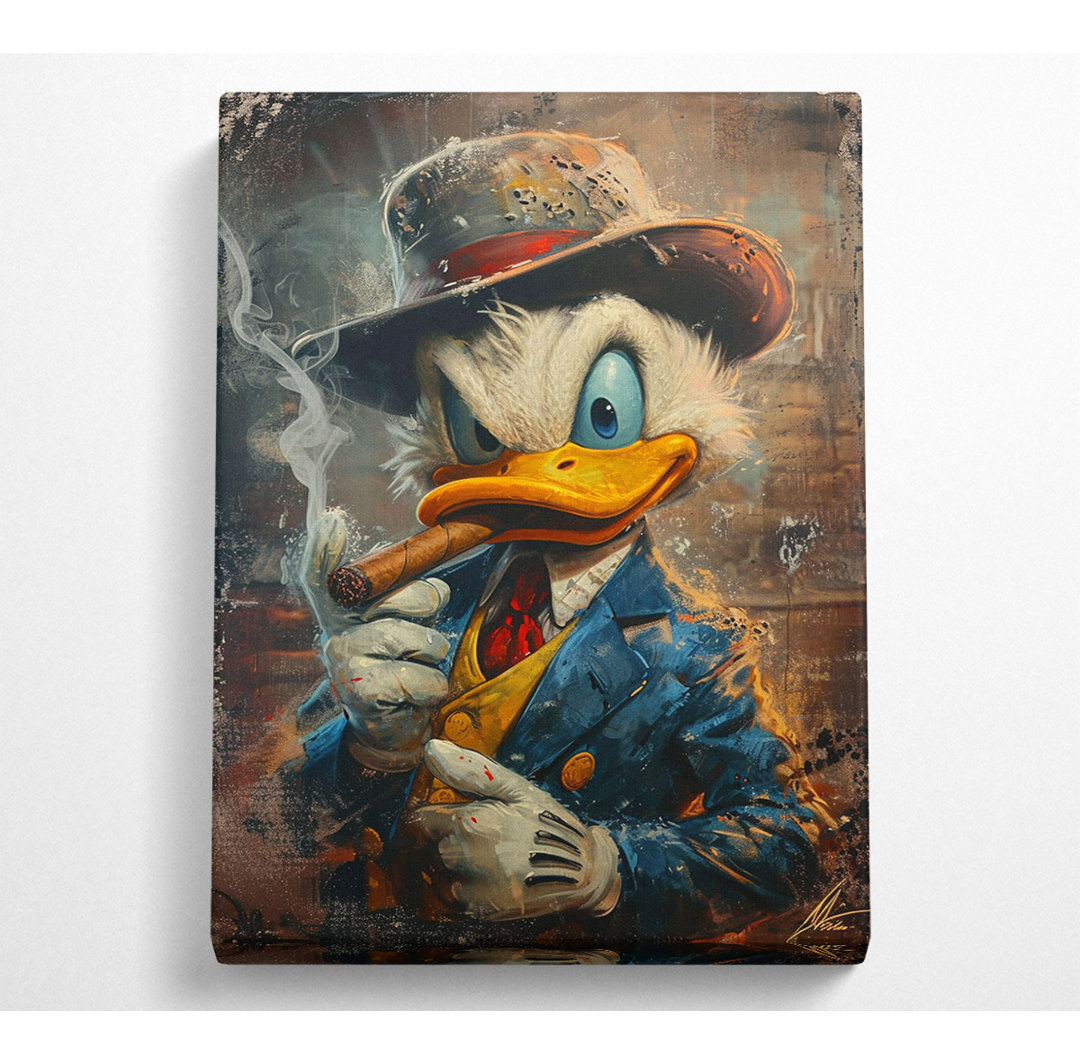 Gangster Duck - Kunstdrucke auf Leinwand ohne Rahmen