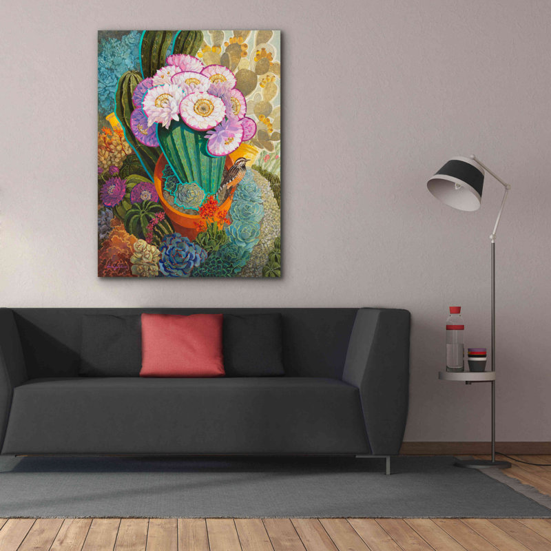 «The Prickly Garden» par David Galchutt, art mural sur toile, H 54 po x l 40 po x P 1,5 po
