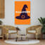 Spooky Witch Hat Halloween Contemporary Spider Autumn Wall Art Print by Marika Barsrsind - Print-1855865683