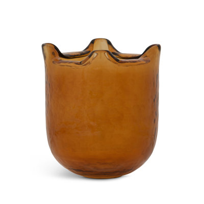 Fold Vase, Large, Amber