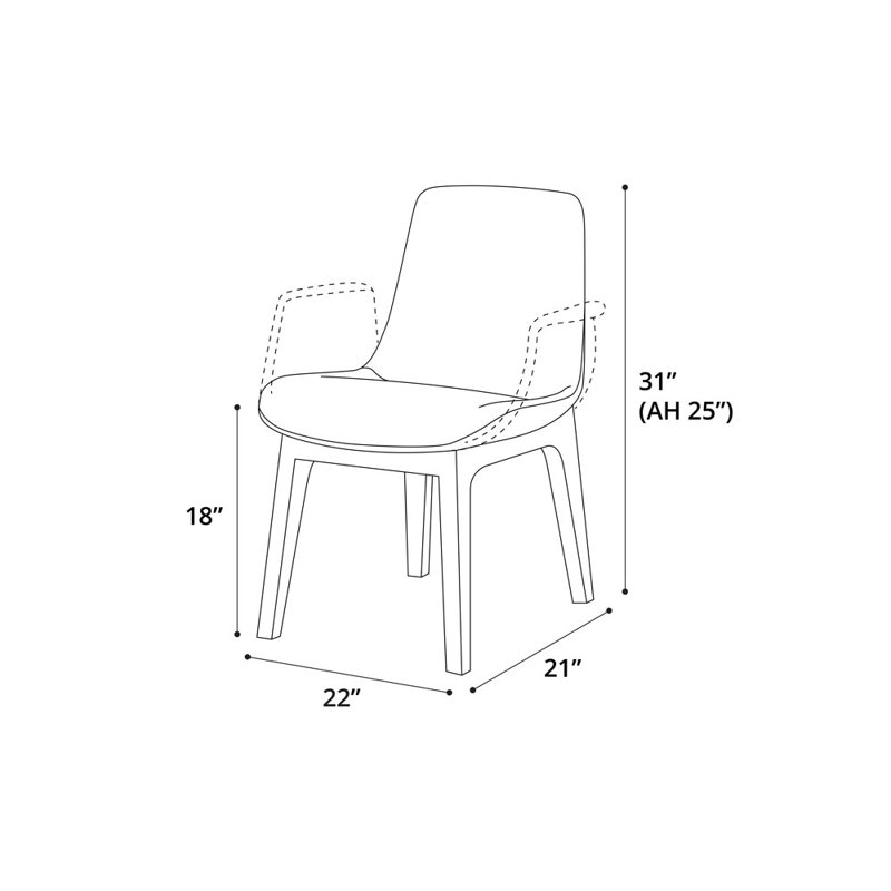 Mercer Upholstered Dining Chair, Silver Birch