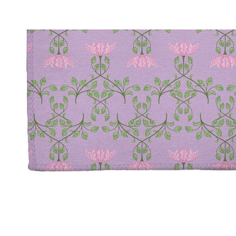Anjelica Decorative Outdoor Rug, Lavender, Rectangle 2' x 3'