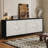 Carved Symmetrical Design Door And Wood Coloured Frame For TV Stand Table-767735296