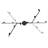 45.5'' 6 -Light Swing Arm Track Track Kit with Dimmable and Adjustable Head-53102046