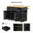 48" Black Kitchen Island With Drop Leaf, Power Outlet, Storage Rack, 5 Wheels & Side Racks – Rolling Kitchen Cart (stools Not Included)-1835833015
