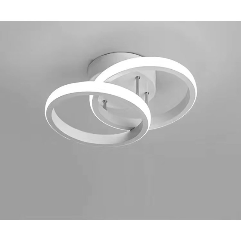Aulon 2-Light Dimmable LED Flush Mount, White