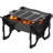 Portable 15'' H x 20'' W Steel Charcoal Outdoor Fire Pit with Grate for Camping