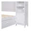 Lit double en bois avec armoire et tablette tout-en-un, blanc-2038779853
