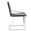 Chaise d'appoint en chrome avec base en métal (ensemble de 2)