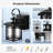 Black Modern Motion Sensor Outdoor Light Fixtures Wall Mount with GFCI Outlet-1356378219