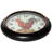 Verner Country Round Plastic Wall Clock 12 Inches - Black