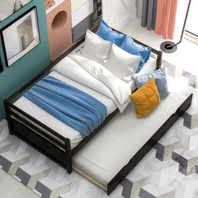 Lit de jour avec lit gigogne escamotable - Simple - Bois massif pour la chambre à coucher