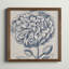 Indigo floral sur lin III - Toile encadrée de qualité supérieure - Toile encadrée de qualité supérieure - reproduction de cadre photo-2080313911-2080313905-2143340767