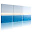 Ensemble de 3 tableaux muraux sur toile représentant un horizon océanique-901453468