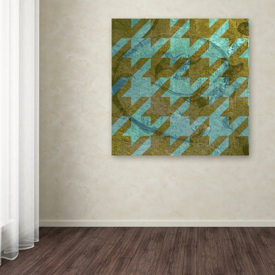 Color Bakery Houndstooth V by Color Bakery - Graphic Art on Canvas