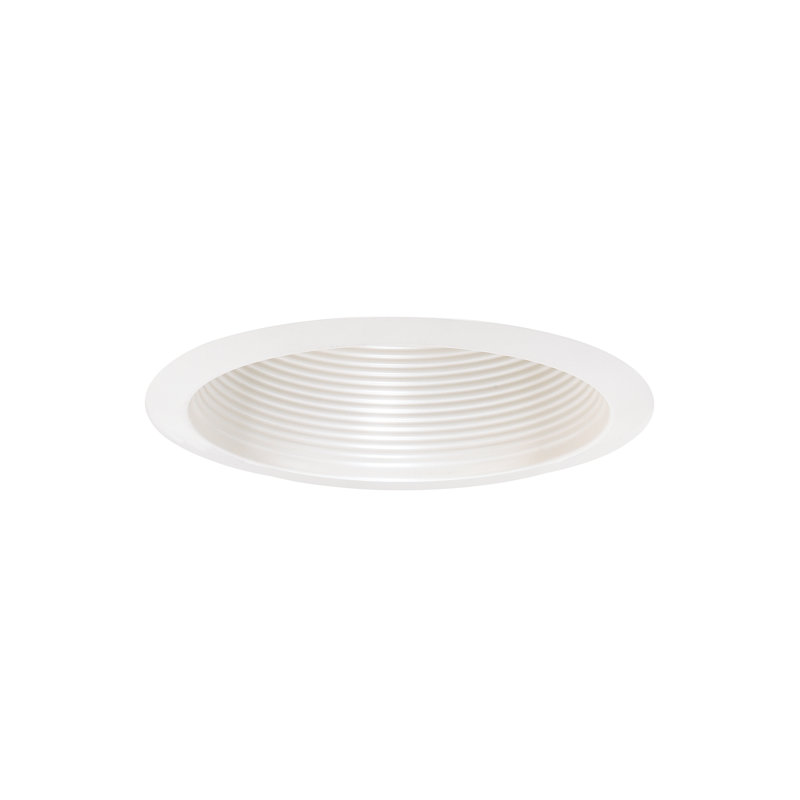White Aluminum 6-Inch Recessed Baffle Trim