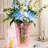 Pink Pyramid Glass Table Vases