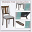 Ensemble de chaises de salle à manger élégantes pour 4 avec siège rembourré et structure en noyer durable, pour plus de confort et de style-1543454998