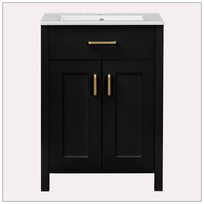 24"Bathroom Vanity Combo with Ceramic sink