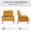 Chaise d'appoint Mid-Century avec structure en bois massif et coussins amovibles-132274198