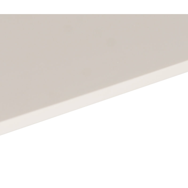 Yuki Solid Wood Top Metal Base Dining Table, White, White