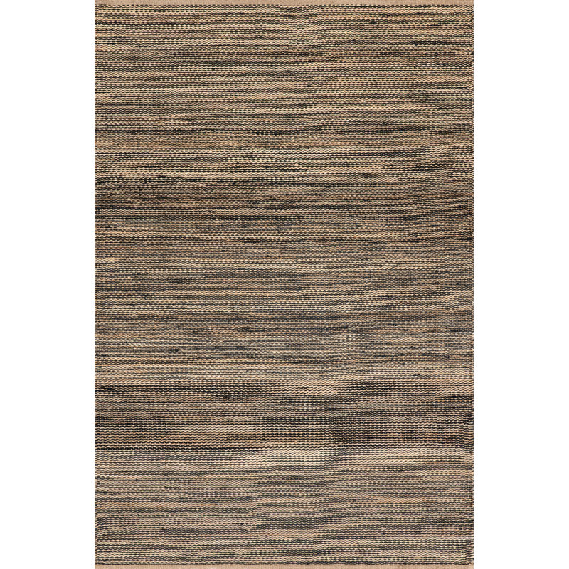 Home Conservatory Striped Handwoven Jute Area Rug, Runner 2'6" x 8'