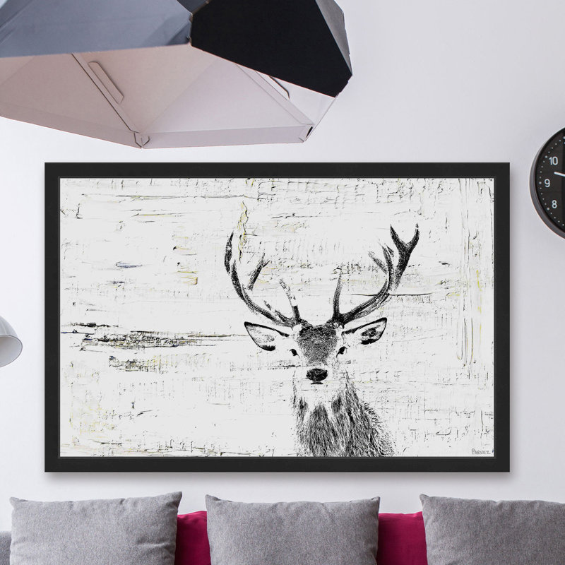" Inquisitive Deer " Painting Print, 30" H x 45" W x 1.5" D