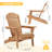 Wooden Outdoor Folding Adirondack Chair Set of 2 Wood Lounge Patio Chair for Garden,Garden, Lawn, Backyard, Deck, Pool Side, Fire Pit,Half Assembled-407578358