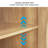 71'' H Arched 6-Tier Storage Bookcase-1476979709