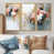 Toile avec cadre flottant or