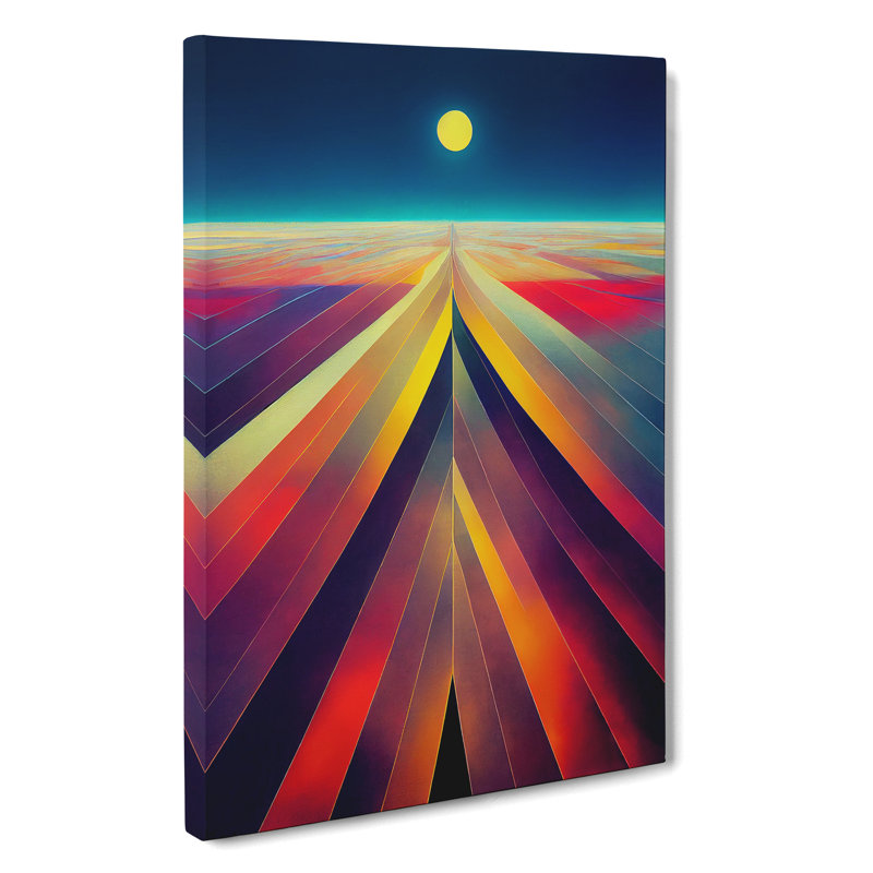 XC1022-3895X Sensational Abstract Sunset - Wrapped Canvas Print, 76cm H x 50cm W x 3cm D